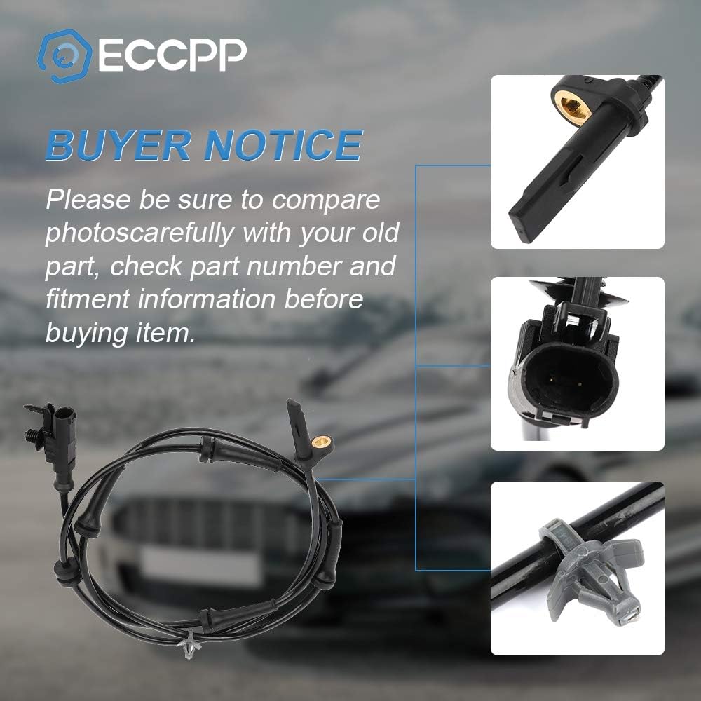 ECCPP Left+Right+Front ABS Wheel Speed Sensor ABS Sensor fit for 2006-2010 for Infiniti M45, 2006-2010 for Infiniti M35 Set Of 2