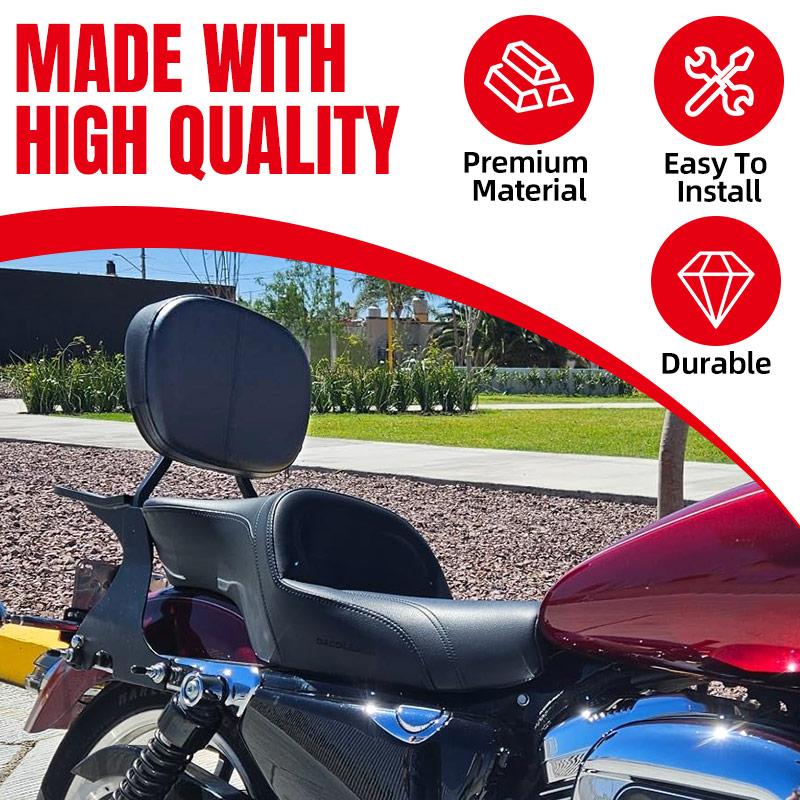 Black Motorcycle Parts Backrest Sissy Bar with Luggage Rack Rear Backrests For Harley Sportster 883 1200 X48 2004-2025