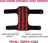 Kne smerte terapi enhet Led rødt lys terapi for kne Bærbare Kne Albuebeskyttere Hjemmebruk Wrap Healing Kne Oppvarming Legg