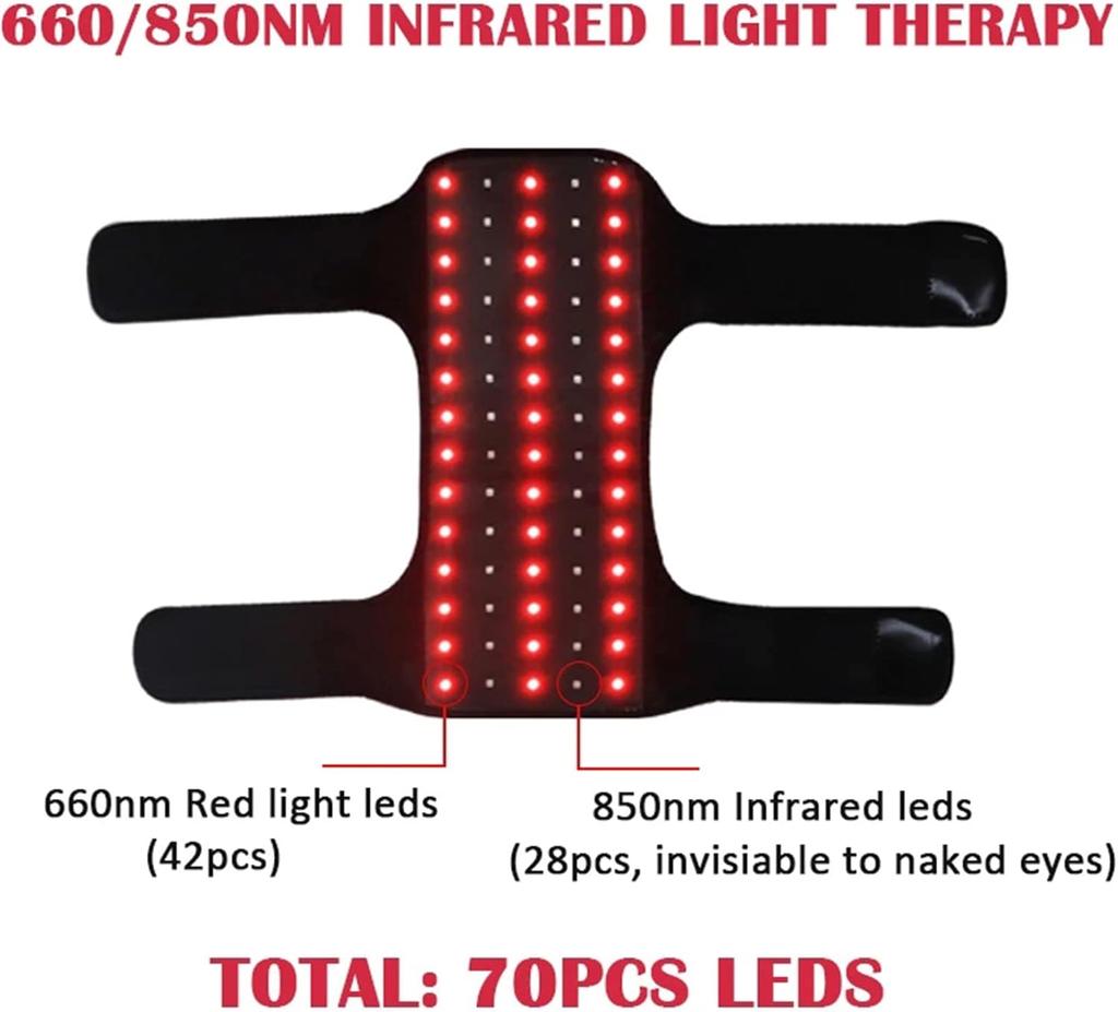 Kne smerte terapi enhet Led rødt lys terapi for kne Bærbare Kne Albuebeskyttere Hjemmebruk Wrap Healing Kne Oppvarming Legg