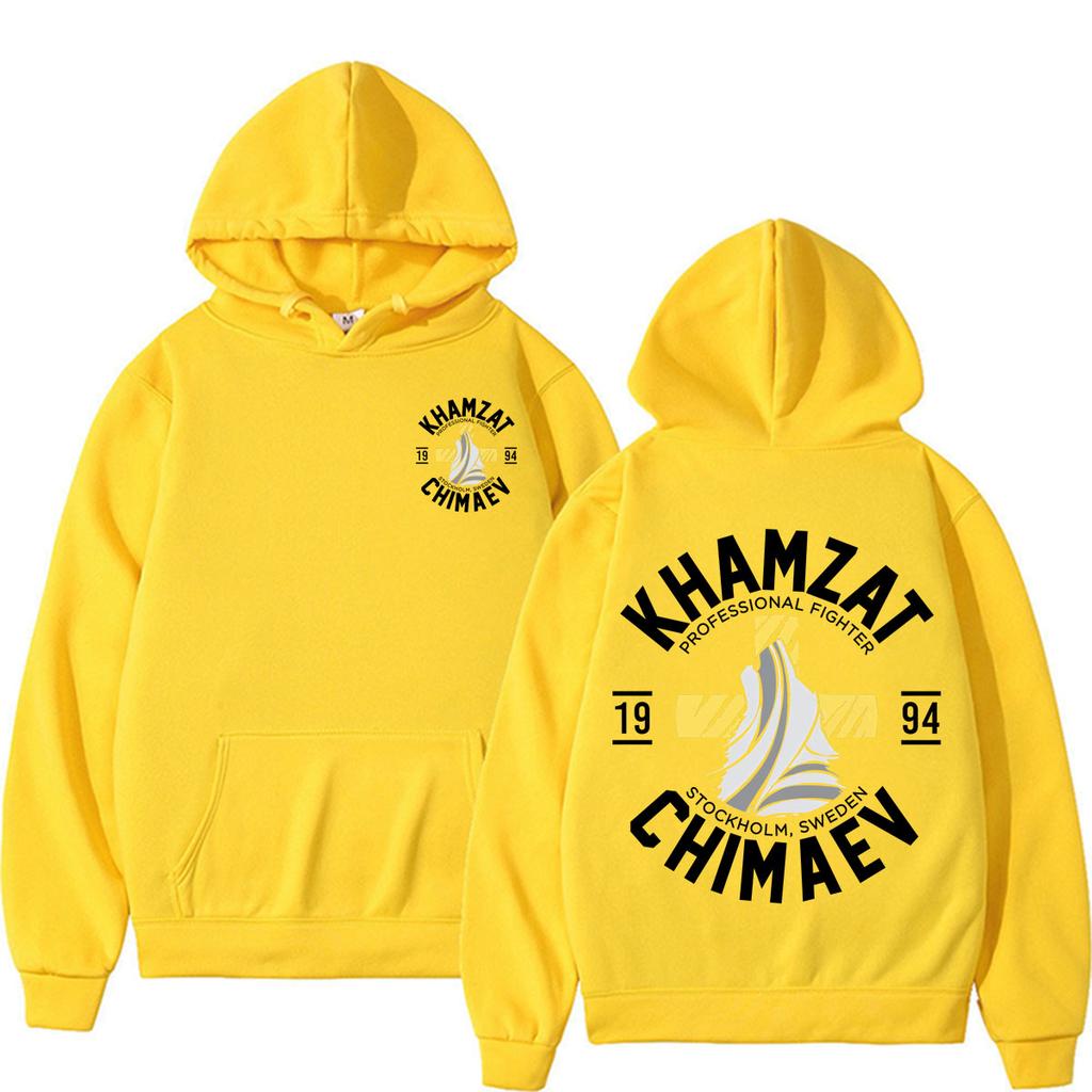 Khamzat Chimaev Hoodie Men's Clothing Fashion Violence Aesthetic Sweatshirt Casual Fleece Long Sleeve Hoodies