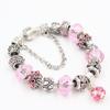 Fashion European Style Charm Bracelet Jewelry With Crystal Glass Beads Balls Lucky