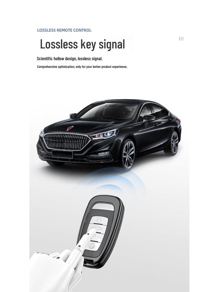 New Hongqi H5 Aluminum Alloy Car Key Case with Full Coverage