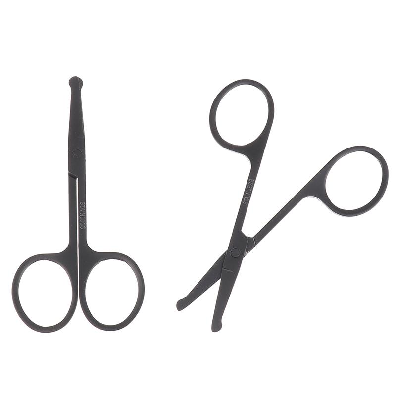 

Ножницы для волос в носу, 1 шт., ножницы для бровей из нержавеющей стали, инструмент для макияжа лица, стрижка волос в носу