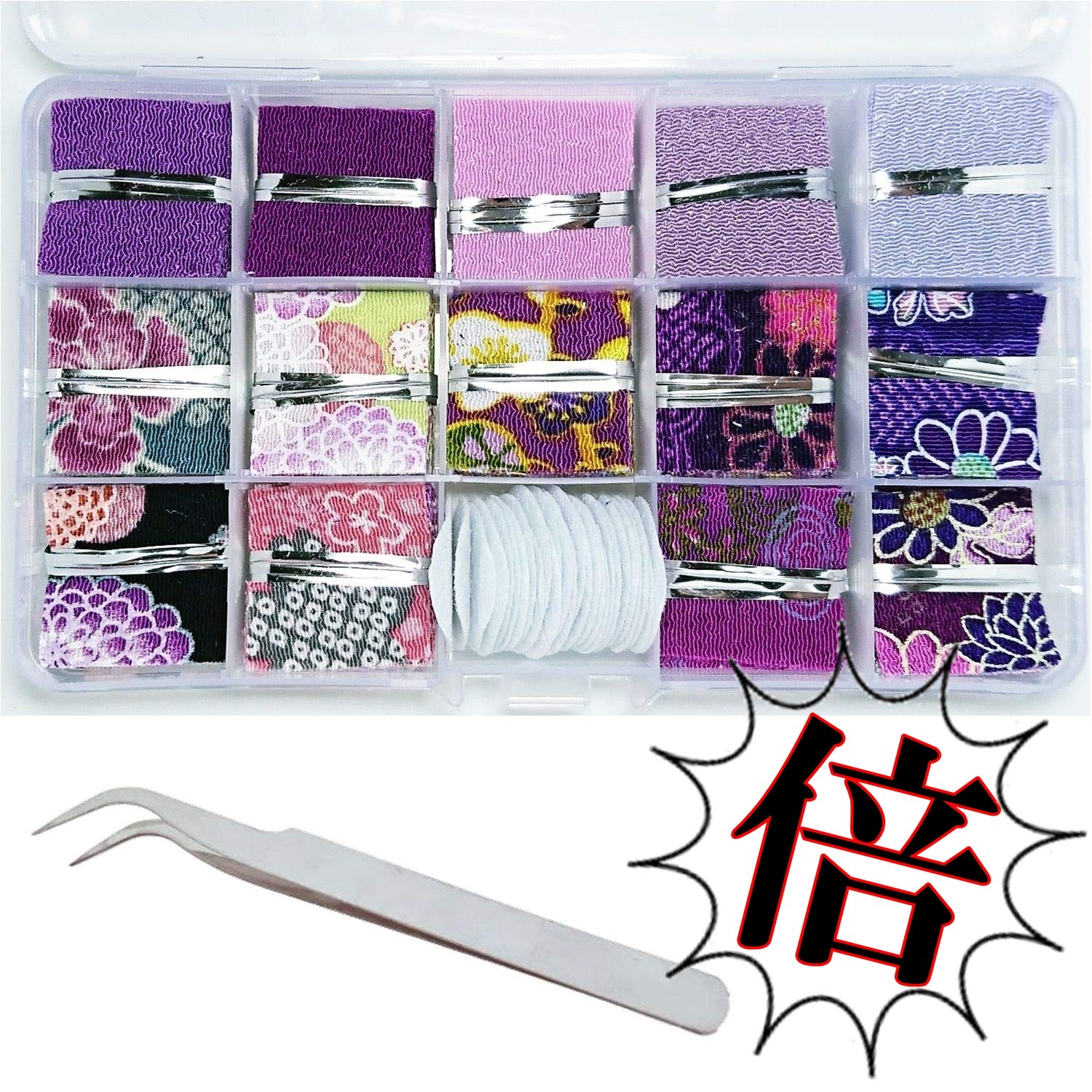 

Chirimen Tsumami Zaiku Mini Fabric Set Japanese Handmade DIY Hair Small Craft Floral Solid Japanese Kimono 14 280 [seriction] (Includes Tweezers) -