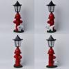 Solar Powered Resin Fire Hydrant Dog Garden Ornament Outdoor Waterproof Lawn Decor
