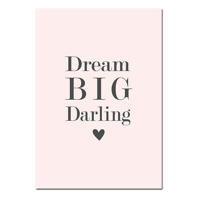 

Вдохновляющие цитаты Розовый Холст Плакат Мода Минималистичный Принт Детская Живопись Скандинавское Современное Украшение Дома Настенная Картина 21*30cm