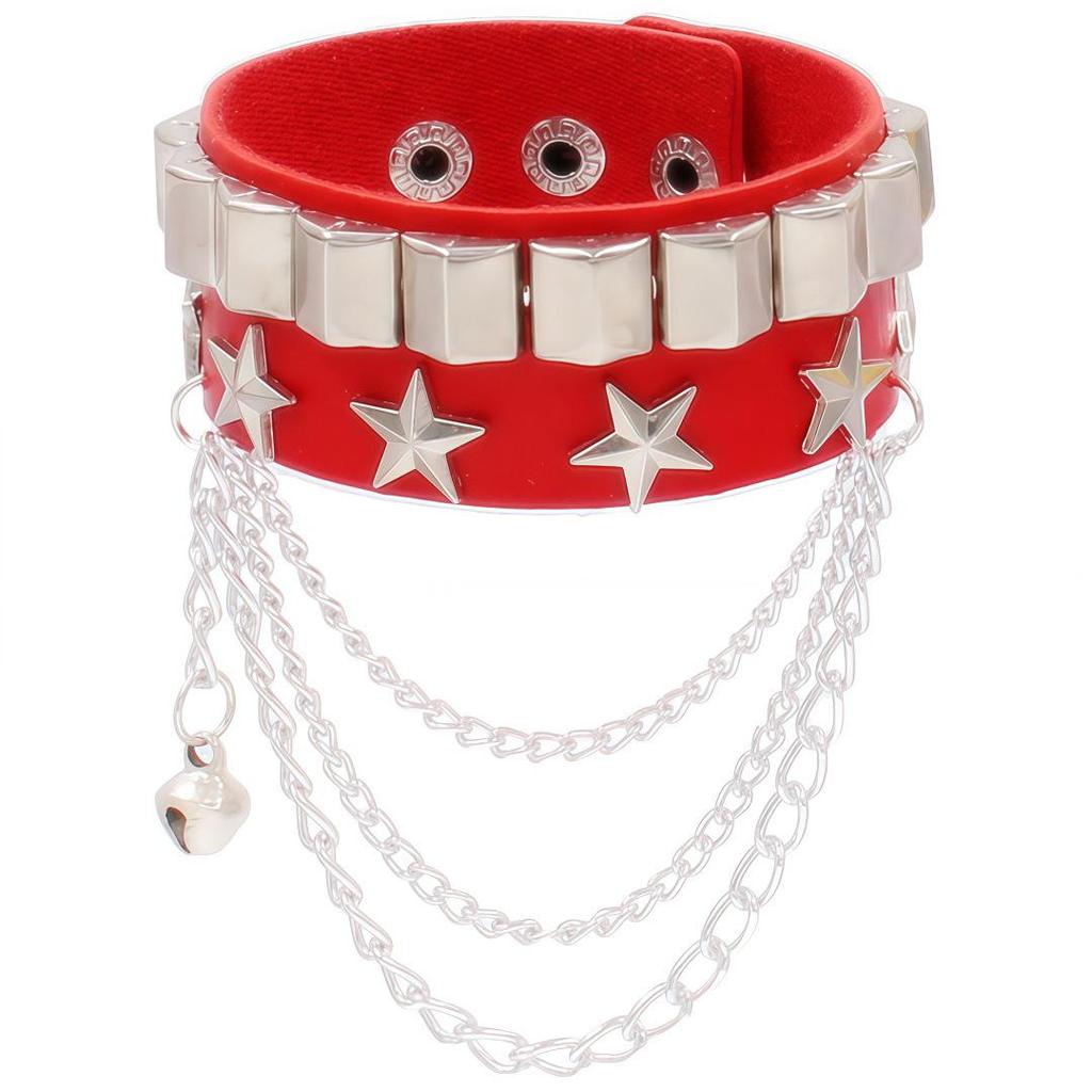 European & American Multi-layer Leather Skull Rivet Punk Bracelet