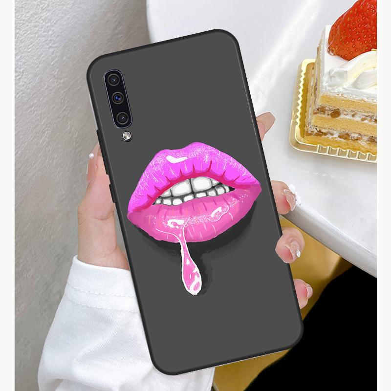 

Сексуальный чехол для телефона с красными губами для Samsung Galaxy A50 A70 A02S A20S A21S A52S A12 A32 A52 A72 A51 A71 Samsung A72