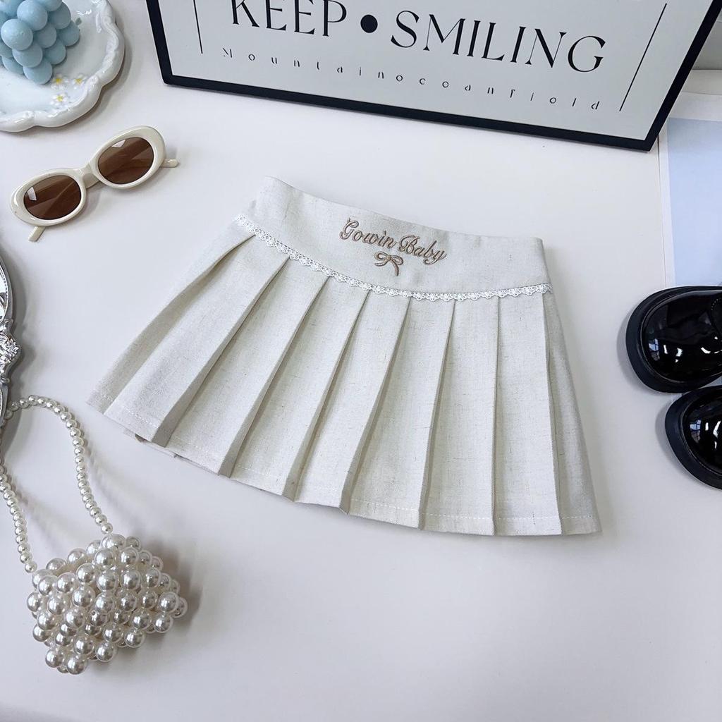 Stylisches & Süßes Sommer-Zweiteiler-Set für Mädchen: Modischer Plisseerock & Oberteil (EXB013)