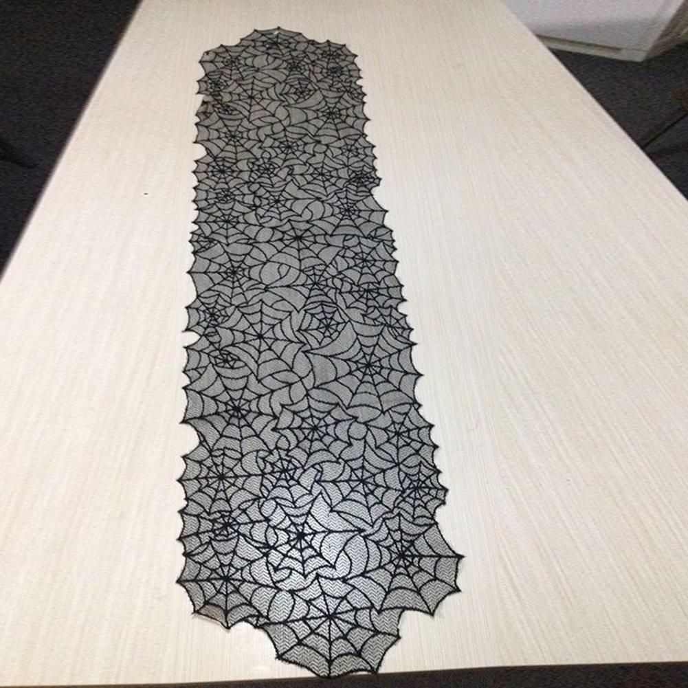 Unique Spider Web Lace Table Runner for Halloween Enhance Your Party Ambience