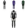 Metallic Skull Bodysuit With 3d Digital Print For Halloween Cosplay And Fantasy Dressup