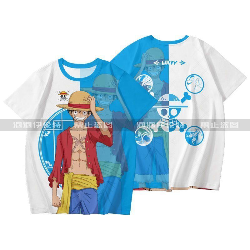 One Piece Surrounding Clothes Luffy Solona Beauty Tričko s krátkým rukávem Student Youth Anime 3D potištěné oblečení proti bolesti