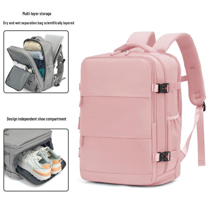 Unisex Travel Backpack: Large Capacity, Wet/Dry Separation, Laptop Compartment