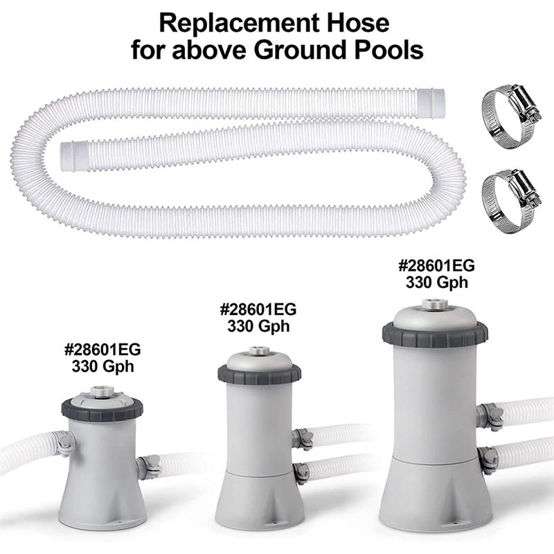 M-Modern-4 Pack Swimming Pool Replacement Hoses,1.25In Diameter Pool Filter Replacement Hoses For Above Ground Pools