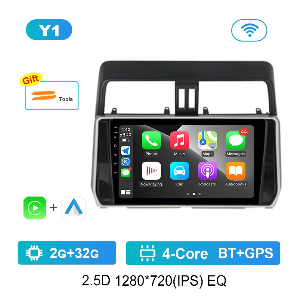 

10,1-дюймовый автомобильный радио-мультимедийный проигрыватель на базе ОС Android для Toyota Land Cruiser Prado 150 2017 - 2018 GPS Navi WiFi Carplay IPS экран