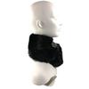GUCCI 185746 G logo Fur tippet  Scarf fur Black