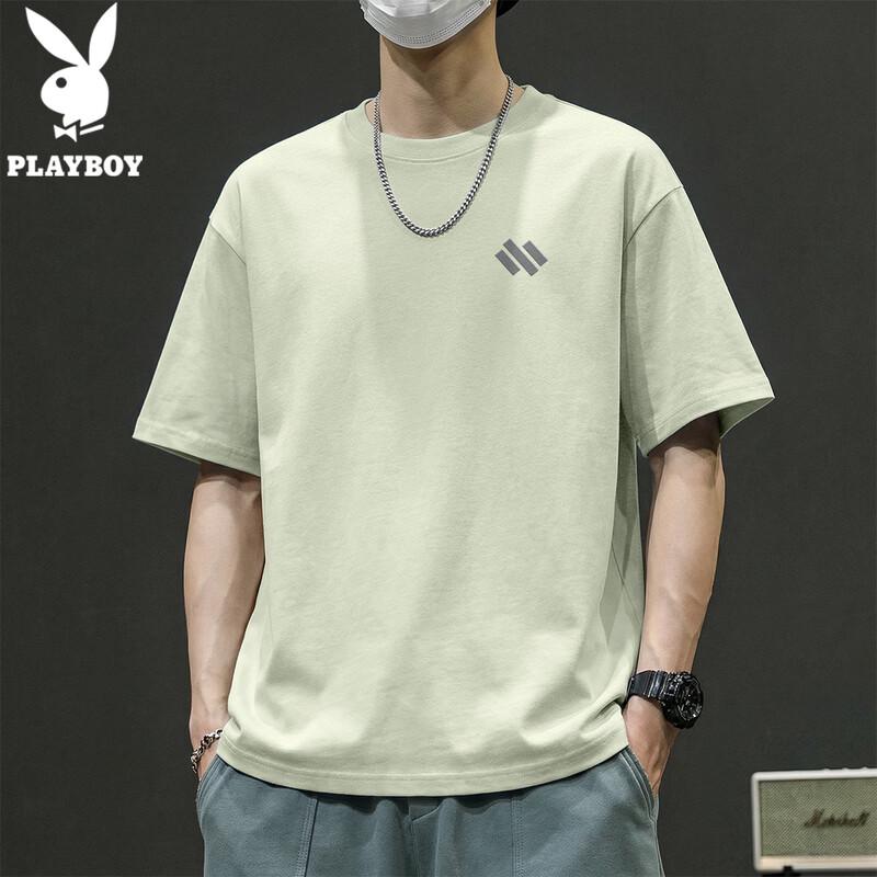 PLAYBOY Men's Pure Cotton Short Sleeve T-Shirt