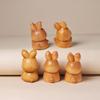 Taihang Cliff Cypress Rabbit Handheld Carving: Exquisite Cultural Ornament & Play Handicraft