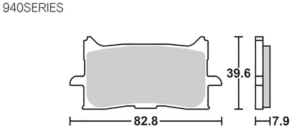 KITACO SBS Brake Pads Balanced for City Riding and Sporty Driving 940HS Sinter Metal for CRF1000L Africa Twin DCT - - - - 777-0940020
