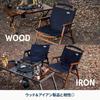 Hilander Wood Frame Chair EX Dark Folding Chair Wood Chair Outdoor Camping BBQ Chairing Brown/Black