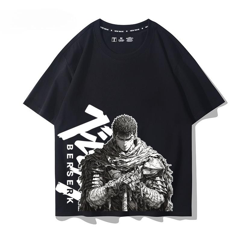 

Berserk Legend Guts Mark Warrior Japanese Anime Summer Men s 100% Cotton T-shirt Street Casual Men s Clothing L