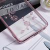 KADEM Rhinestone Flower Cover for Oppo A57 (2022) 5G/A77 5G Electroplated Clear TPU Phone Case with Ring Kickstand