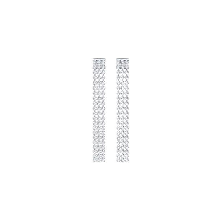 

Swarovski Three Row Crystal Unisex Jewelry 5293087 Silver
