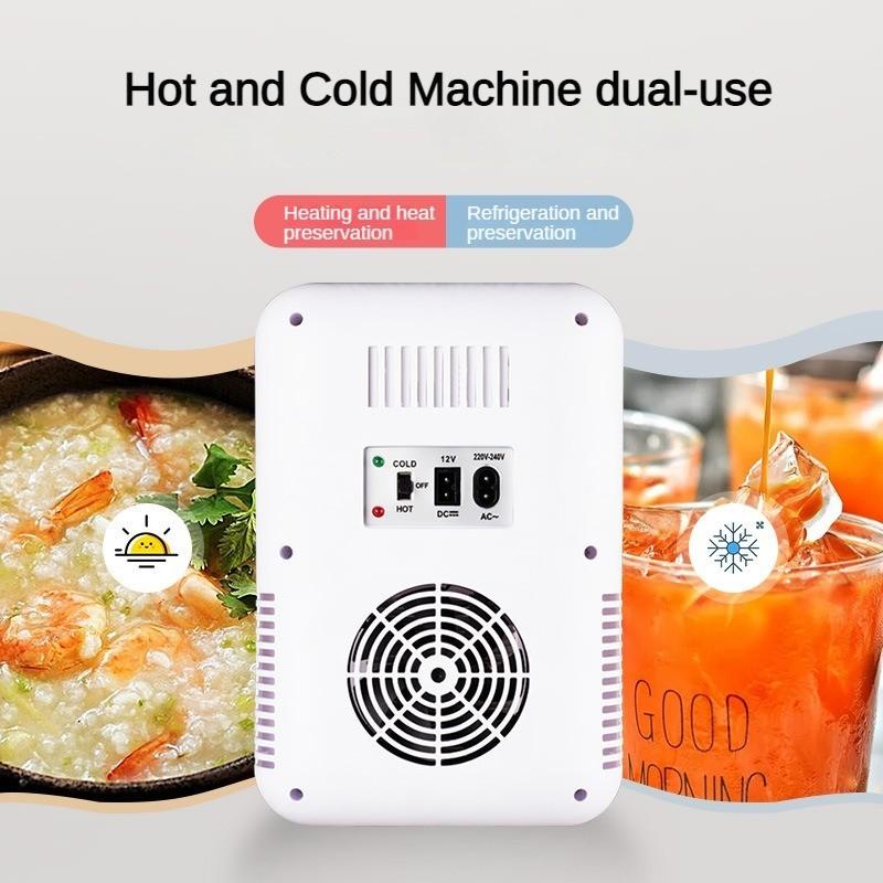 40W 8L Büyük Kapasiteli Araba Buzdolabı Mini Taşınabilir Kozmetik Depolama Dondurucu Soğuk ve Sıcak Çift Amaçlı Buzdolabı 20,5 * 26 * 30 cm
