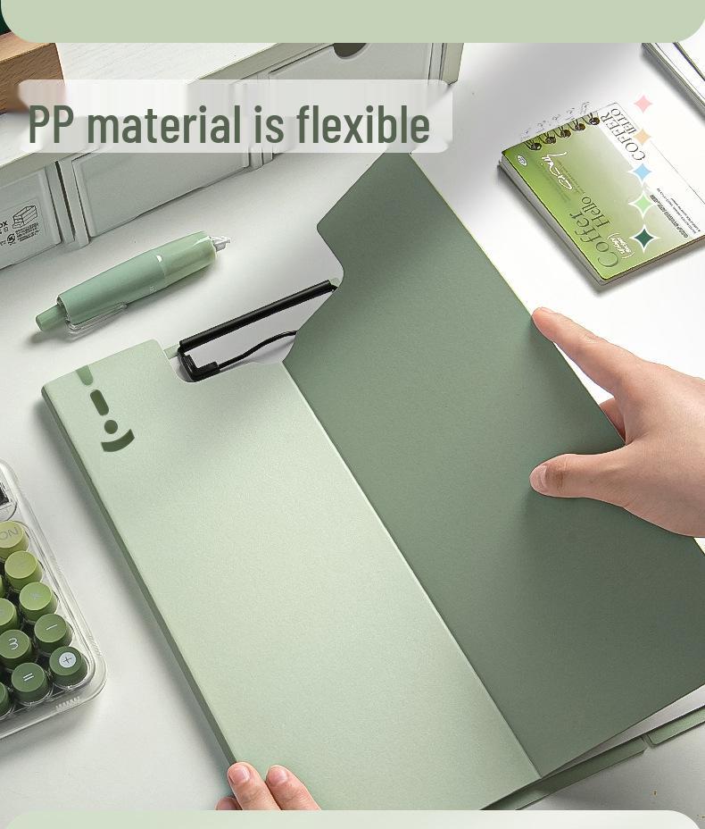 Durable A4 Vertical Clipboard with Writing Pad and Thickened Clips
