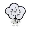 Cartoon Cloud Sheep Mute Wall Clock with Swinging Pendulum Battery Operated for Children Bedroom Living Room Home Decors
