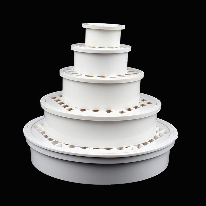 Insert Type Simple Floor Drain Pvc 50-200 Round Pipe End Cap Filter Net Air Vent