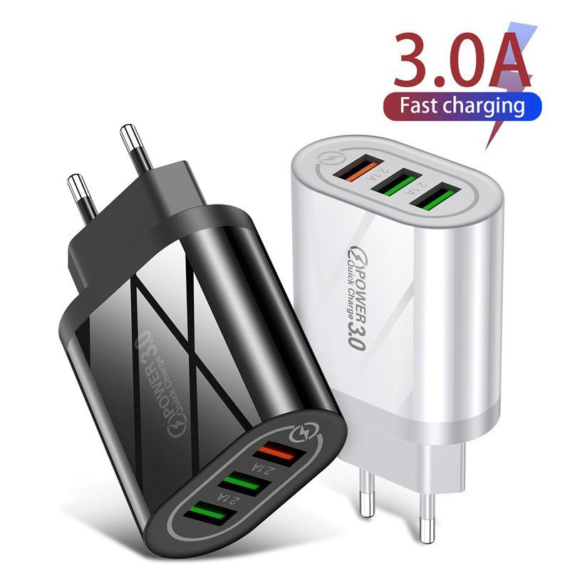 3-Port QC3.0 Fast Charger for Mobile Phones and Tablets