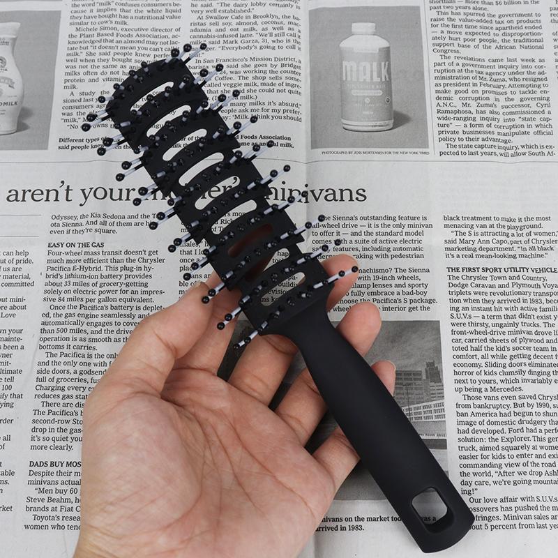 Men Fluffy Hair Brush Salon Professional Hairdressing Comb Barber Hair Styling Brush