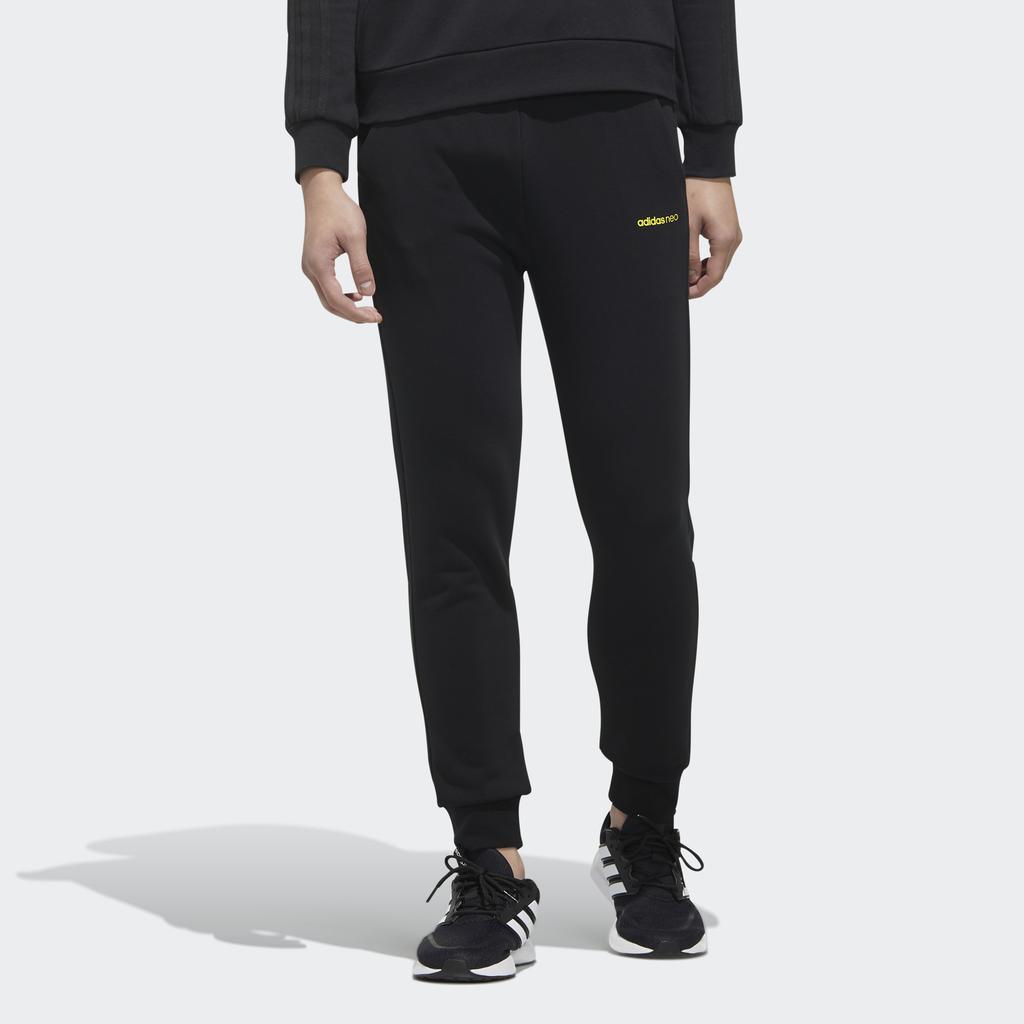 Adidas Neo Logo Cuffed Joggers Men Bottoms Black FU1046