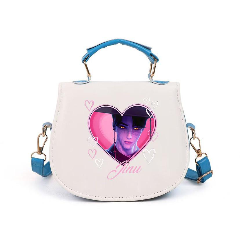 Kids Girls Kpop Rumi Zoey Mira Printed Student Lightweight Crossbody Bag Casual PU Shoulder Bags