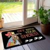 1pc Funny "Off with Your Shoes" Door Mat, Non-slip, Indoor and Outdoor Doors, Welcome Mat, High Traffic Area, Home Decoration