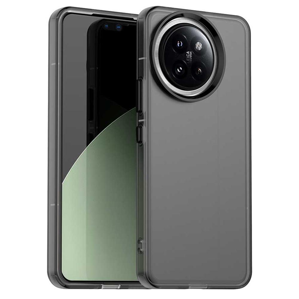 

For Xiaomi 14 Civi 5G/Civi 4 Pro 5G Case PC+TPU+PET Matte Anti-Drop Phone Back Cover Black
