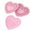 250 Pezzi Carta Pizzo Cuore per Torta Mini 4 Pollici Tovagliette per Cibo Resistenti allo Strappo Decorazione Matrimonio San Valentino Scrapbooking Incarto Regalo