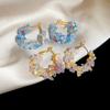 Irregular Natural Stone Pearl Earrings Sweet and Fresh Earrings Fashionable and Versatile Earrings
