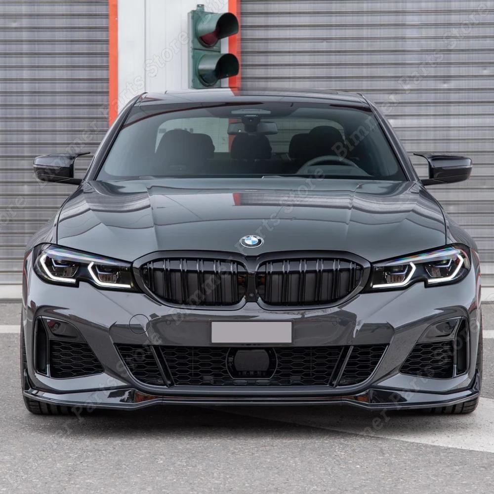 3 st MP Frontspoiler Läpp Splitter Spoiler Diffusor Skydd Karosskit För BMW G20 G21 M-paket 320i 330i M340i xDrive 2019-2022 Blank