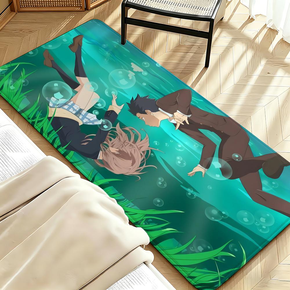 Anime A-A S-Silent V-Voice Floor Mat Soft Flannel Floor Mat Suitable for Entryways, Living Rooms, Bedrooms, and Bathrooms