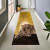 Leopard Design Runner Rug Animal Pattern Home Decor Long Carpet Soft Non-Slip Floor Mat for Hallway Living Room Bedroom