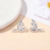 New Chinese retro bird stud earrings women's copper electroplating light luxury niche design earrings