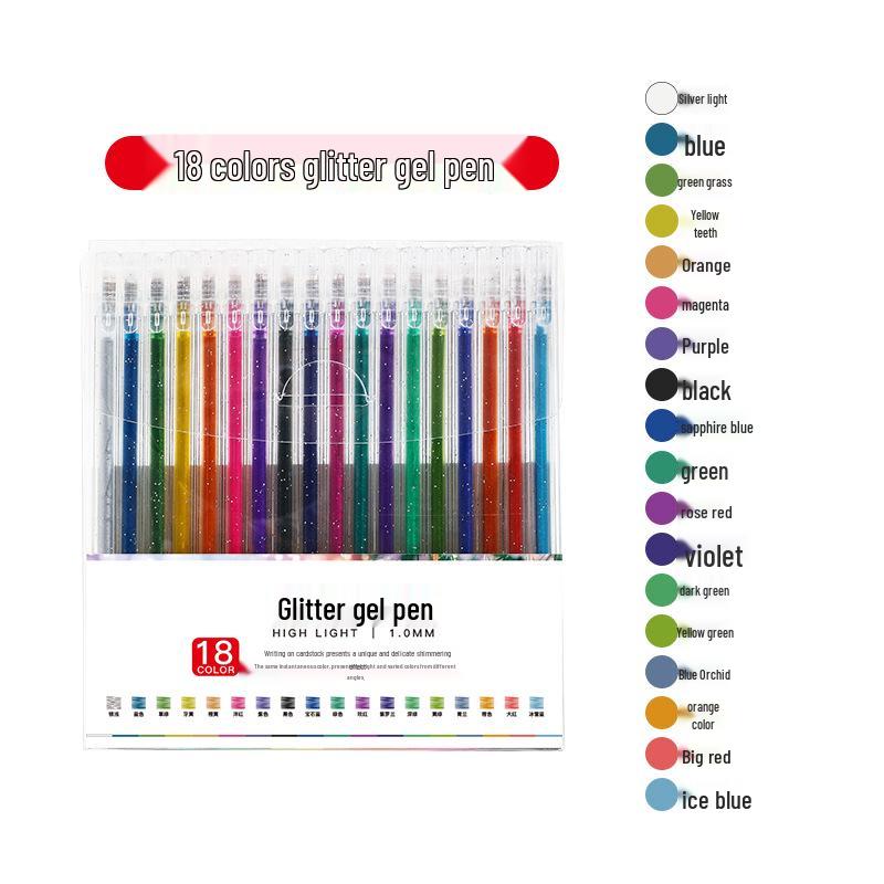 Fluorescent Glitter Gel Pens for Kids - Special Art Markers for Primary Students