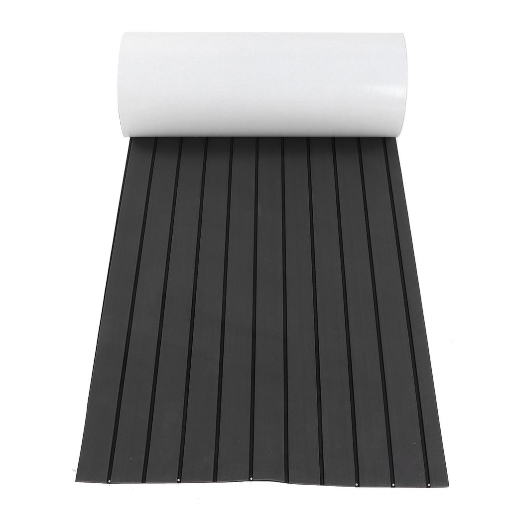 Marine Boat Flooring EVA Foam NonSlip Yacht Deck Motorhome Sheet Mat 240 X 60cm Self Adhesive(Dark Grey Black )