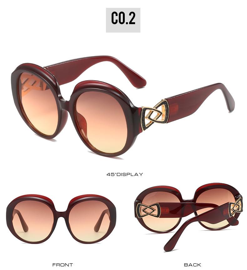 2023 Retro Oval Goose Egg Sunglasses - Versatile Large Frame with European & American Style