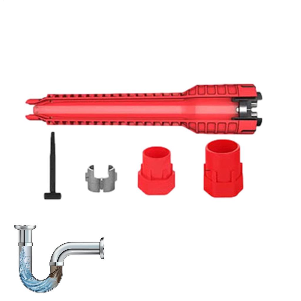 Sink Wrench Ergonomic Non Slip Kit Aluminum Alloy Wrench Plumbing Tools For Kitchen Bathroom Living Room Apartment Office Pipe