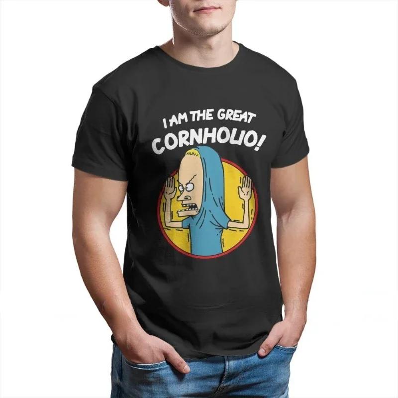 Beavis and Butthead Comedy Cartoon Graphic Tshirts I Am The Great Cornholio Hipster Tops Men Fashion Casual Shirt Ropa Hombre... S разноцветный