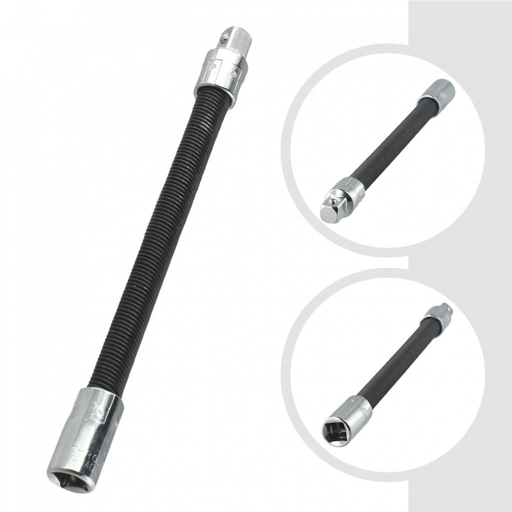 1/4 3/8 1/2 Driver Extension Rod Adapter Flexible Metal Shaft Conversion Head